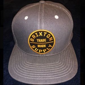 Brixton Grey Denim SnapBack Cap